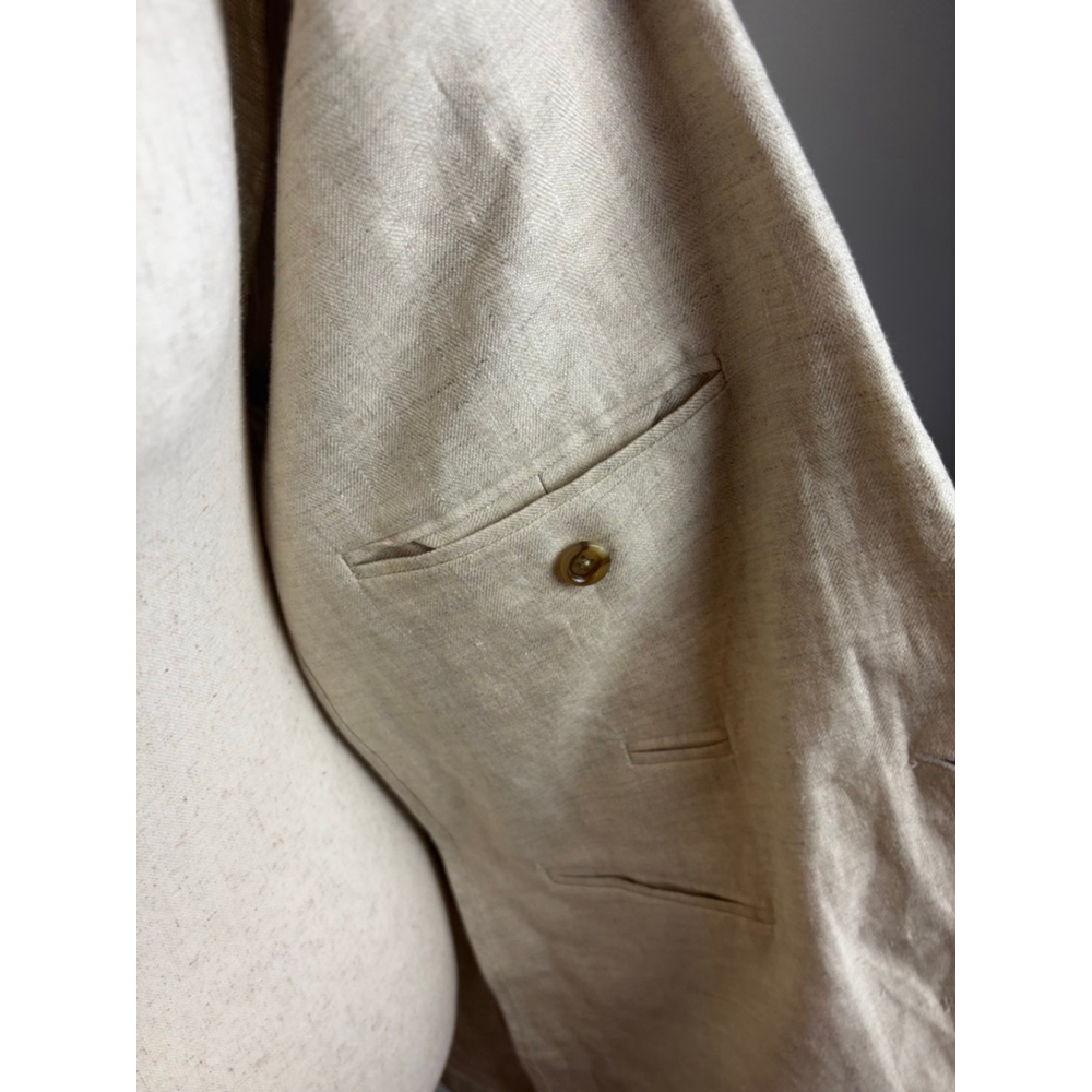 Men's J.Crew Beige Linen Sport Coat & Blazer NWT casual sporty designer - Picture 5 of 9